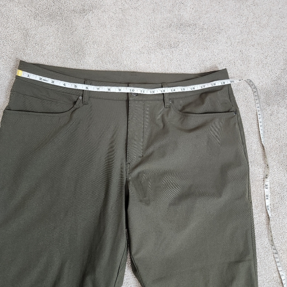 Lululemon ABC Men's Pants Classic 30" *Warpstreme Dark Olive Green Work Office - Picture 6 of 13